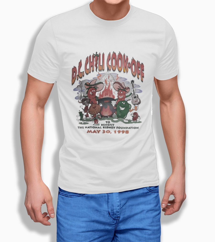 DC Chili Cook Off Benefit National Kidney Foundation May 30 1998 Event T-Shirt
