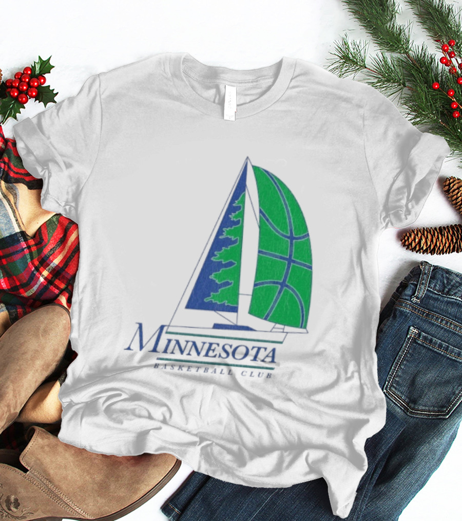 Minnesota Basketball Club Sailing Boat And Hoop T-Shirt