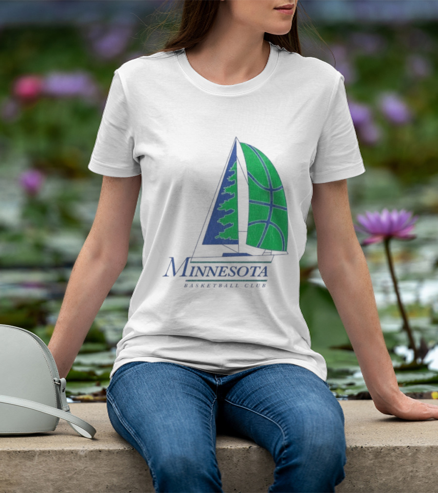 Minnesota Basketball Club Sailing Boat And Hoop T-Shirt