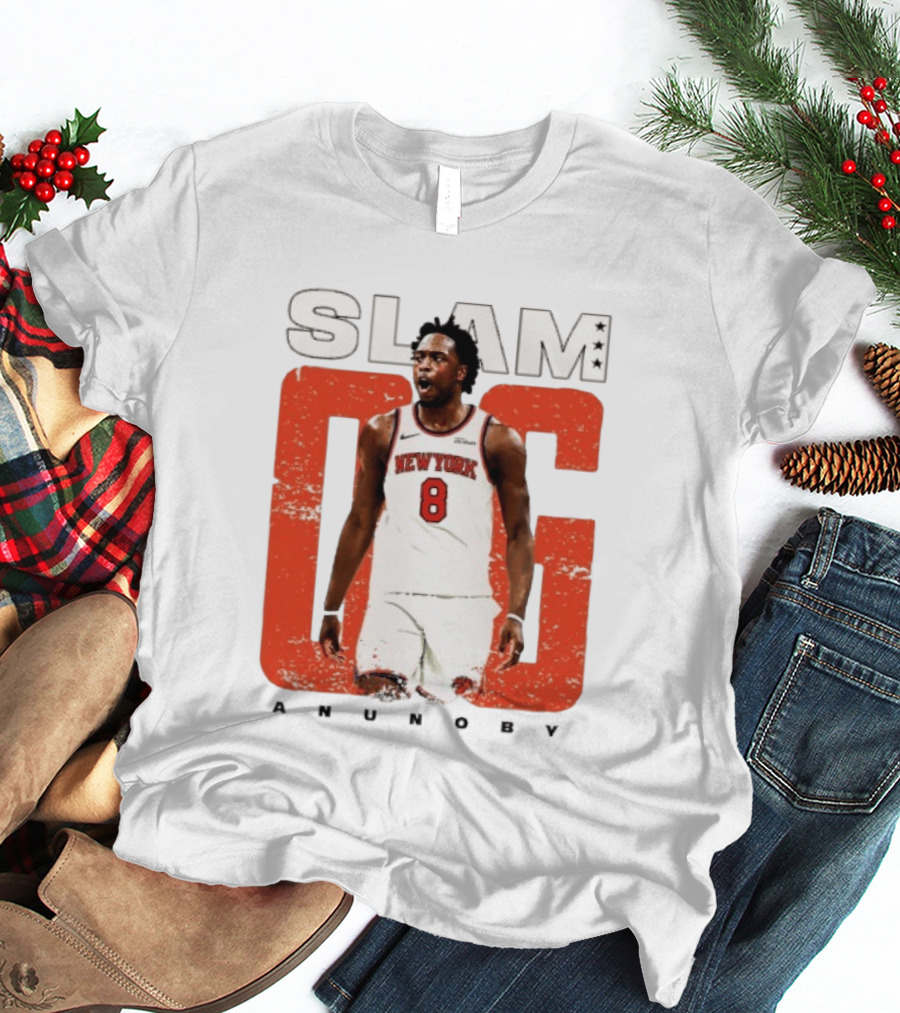 SLAM New York Knicks OG Anunoby NBA Basketball 8 T-Shirt