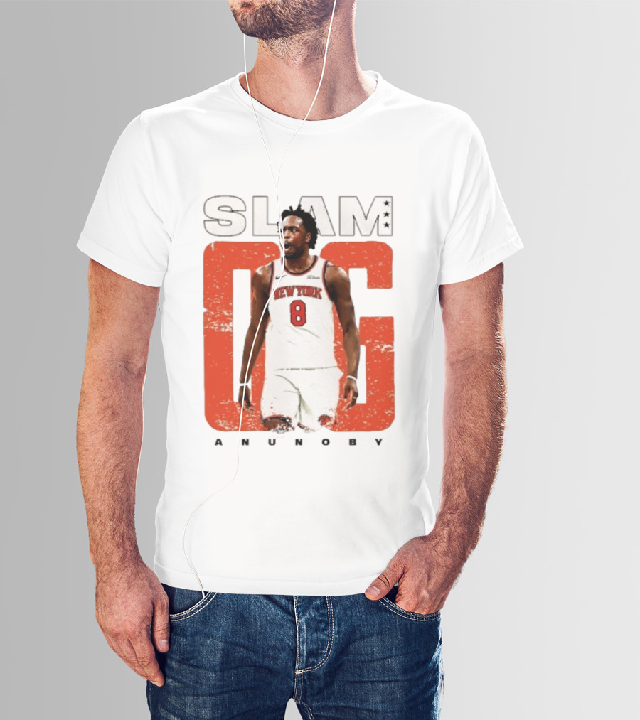 SLAM New York Knicks OG Anunoby NBA Basketball 8 T-Shirt