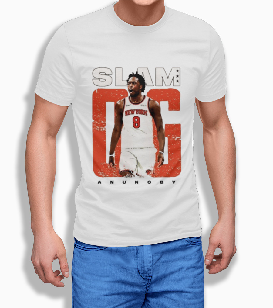 SLAM New York Knicks OG Anunoby NBA Basketball 8 T-Shirt