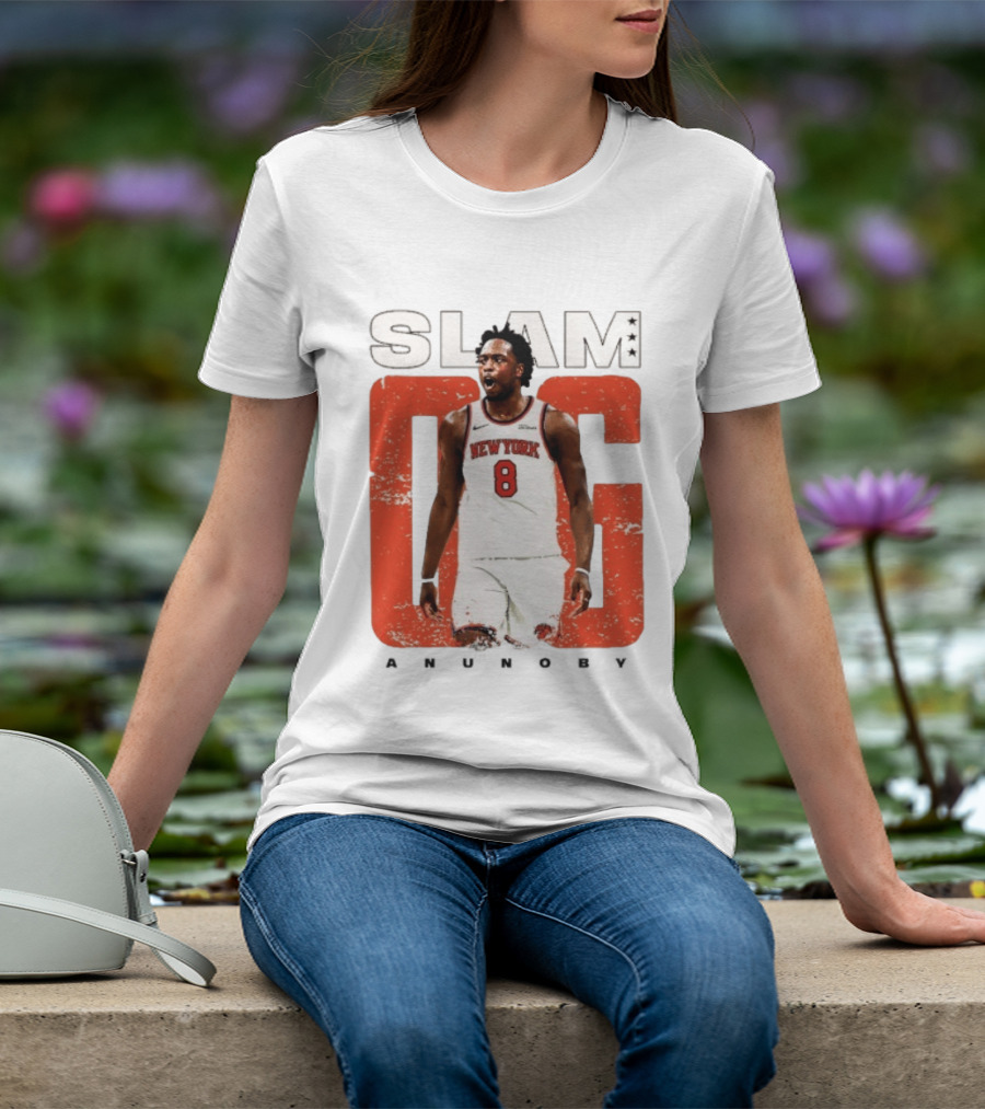 SLAM New York Knicks OG Anunoby NBA Basketball 8 T-Shirt