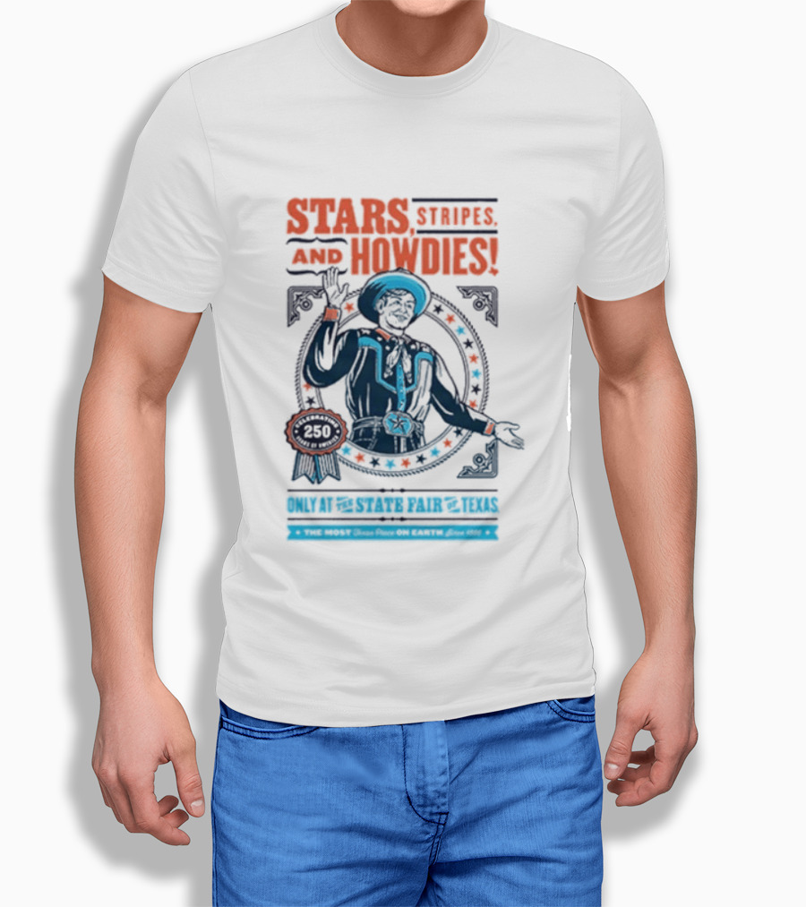 Stars Stripes And Midways State Fair Of Texas 2026 250 Big Tex Circle T-Shirt