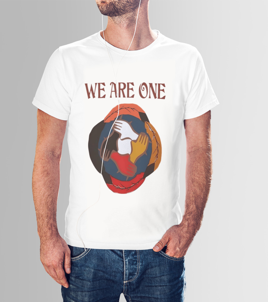 We Are One Unity Hands Feathers Orange Culture Heritage Collective T-Shirt