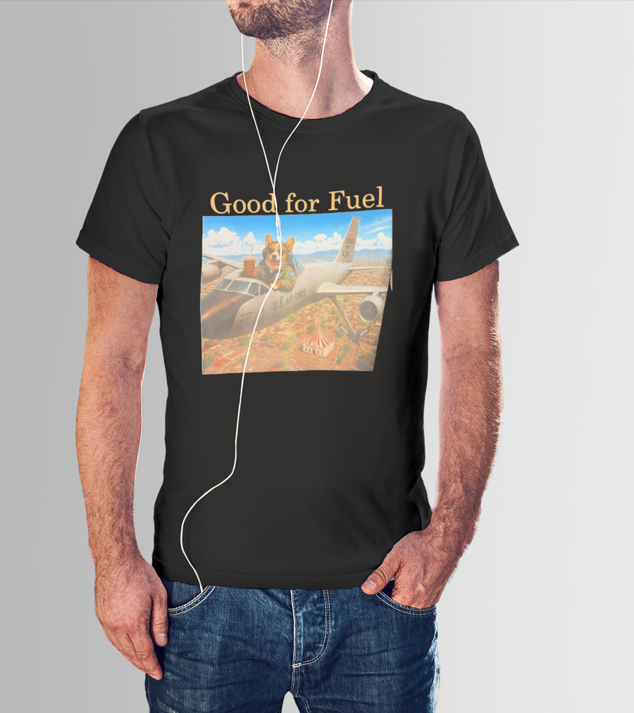Corgi Pilot In U.S. Air Force Cockpit Good For Fuel T-Shirt