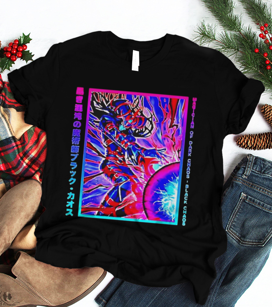 Officila Magician Of Dark Chaos Black Chaos Vaporwave Anime Yugioh T-Shirt