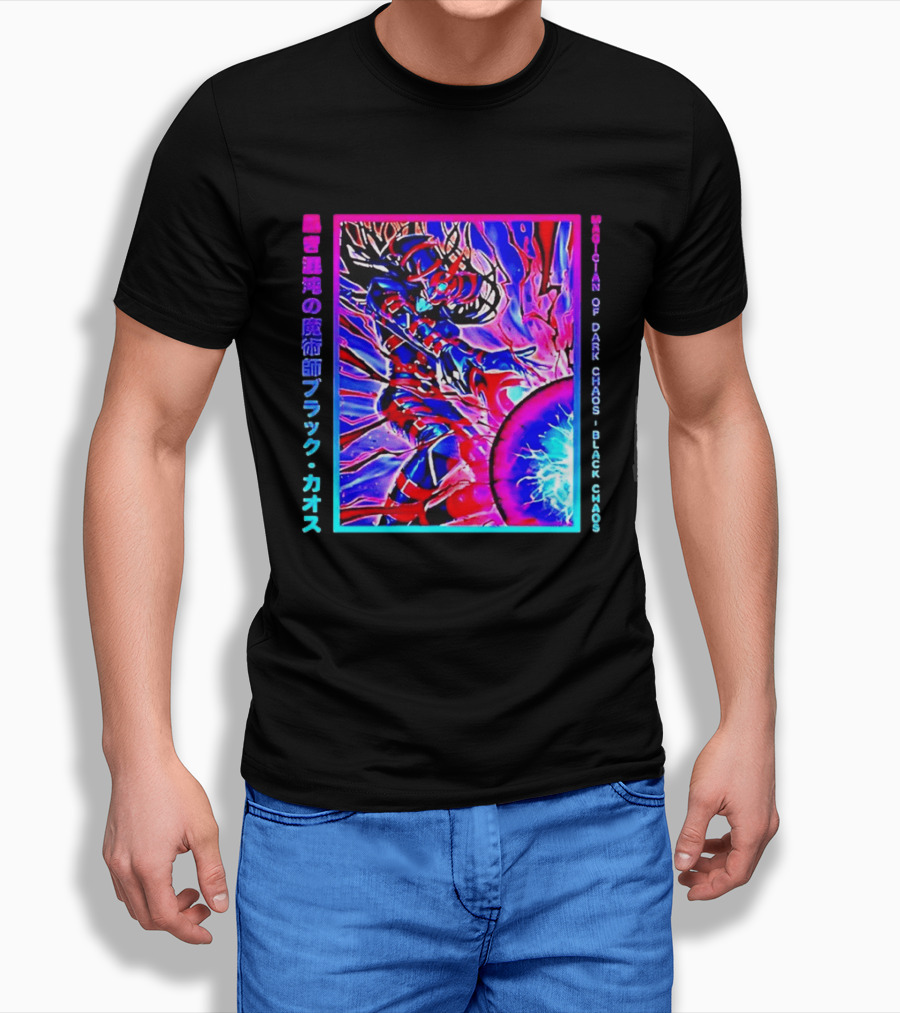 Officila Magician Of Dark Chaos Black Chaos Vaporwave Anime Yugioh T-Shirt