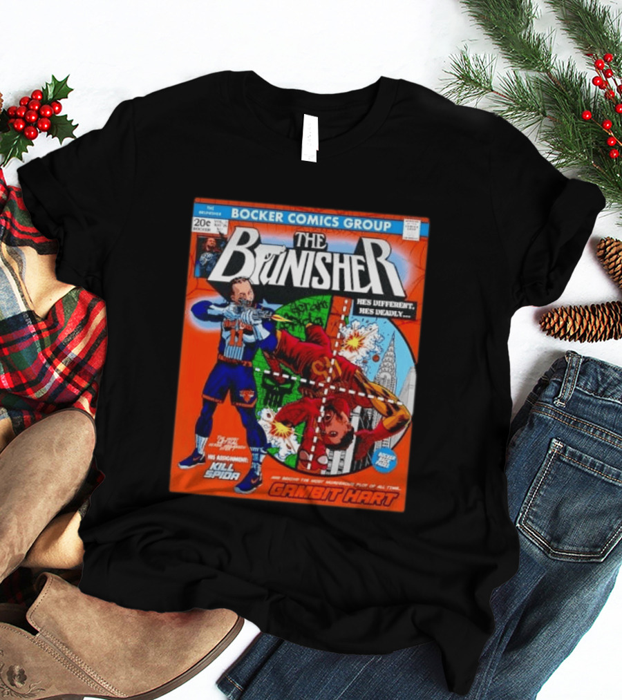 Bocker Comics Group The Brunisher Kill Spida Gambit Hart T-Shirt
