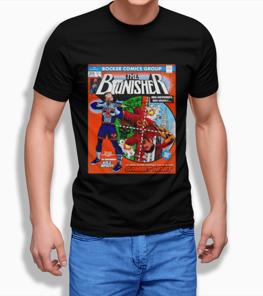 Bocker Comics Group The Brunisher Kill Spida Gambit Hart T-Shirt