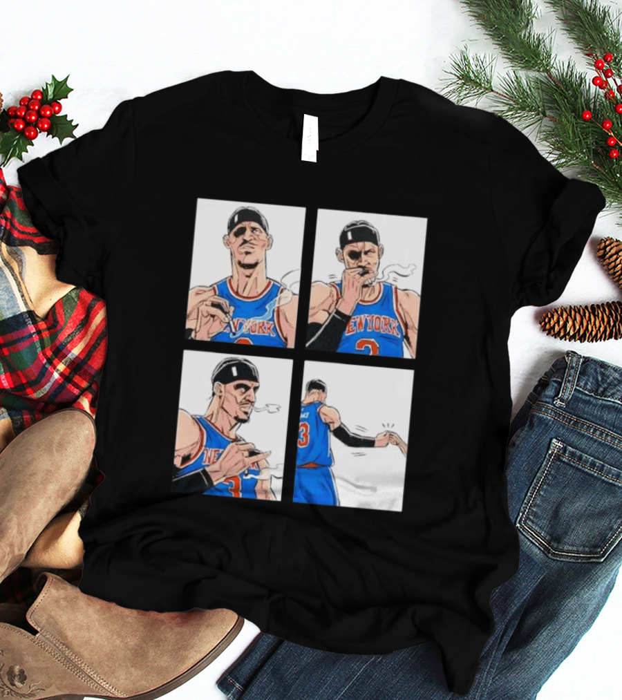 New York Knicks Number 3 Smoking Gesture Josh Hart Moment T-Shirt