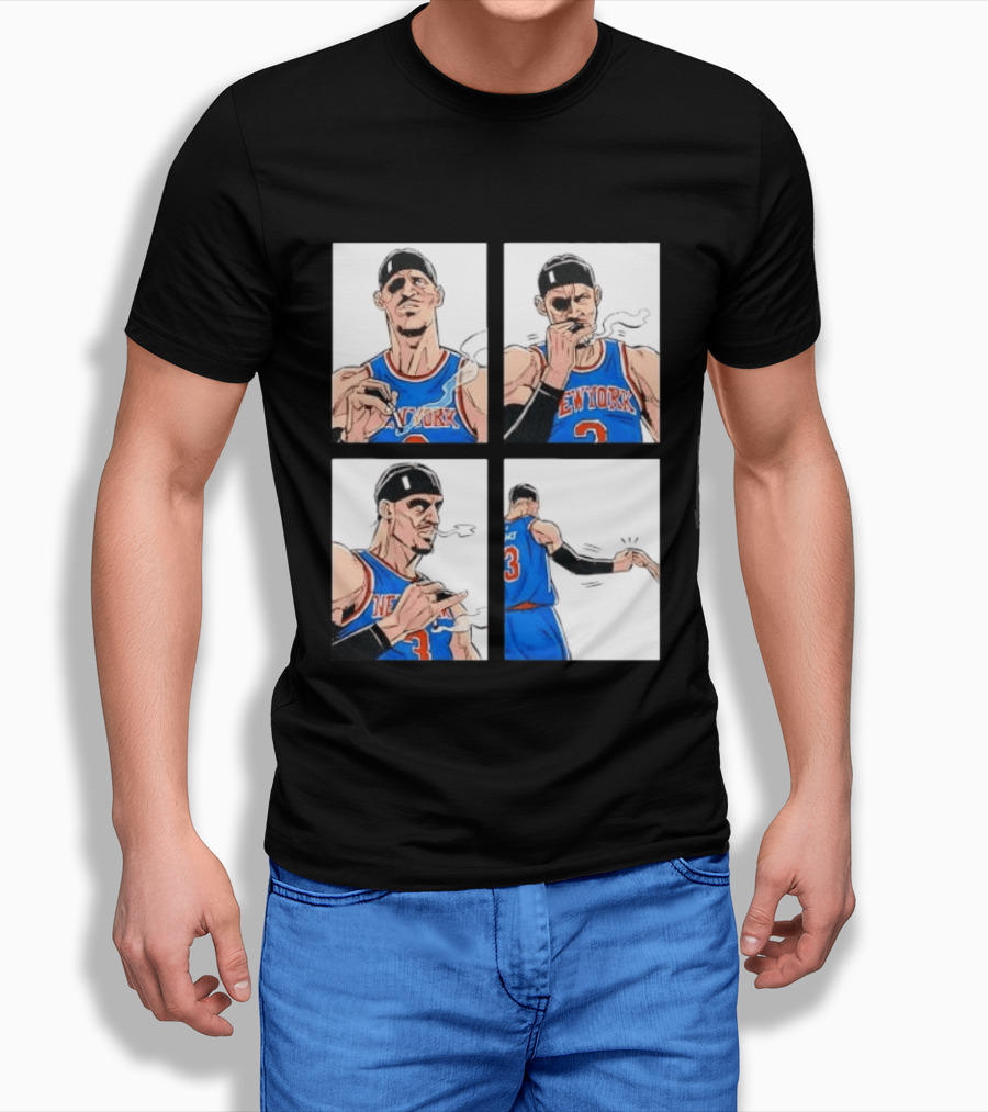 New York Knicks Number 3 Smoking Gesture Josh Hart Moment T-Shirt