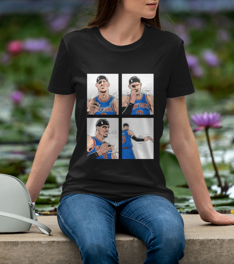 New York Knicks Number 3 Smoking Gesture Josh Hart Moment T-Shirt