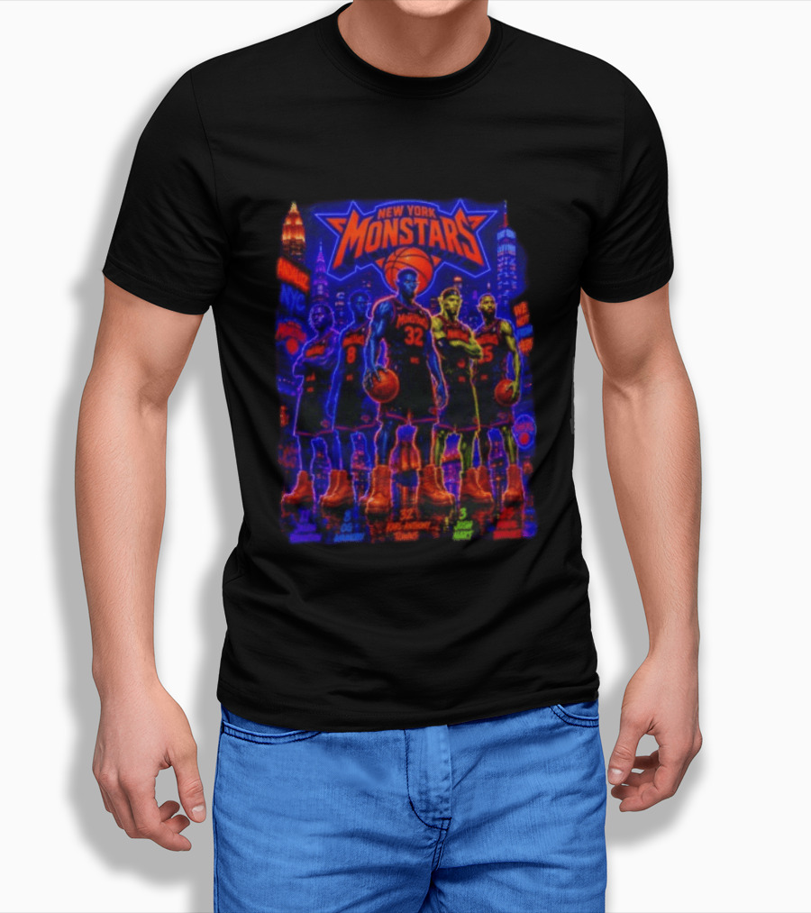 New York Monstars Space Jam Knicks Basketball T-Shirt