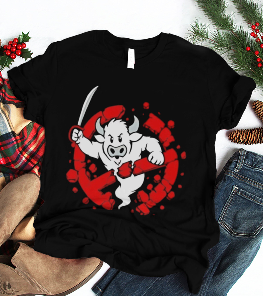 Buffalo Ghostbusters Crossed Out Ghost Red Circle T-Shirt
