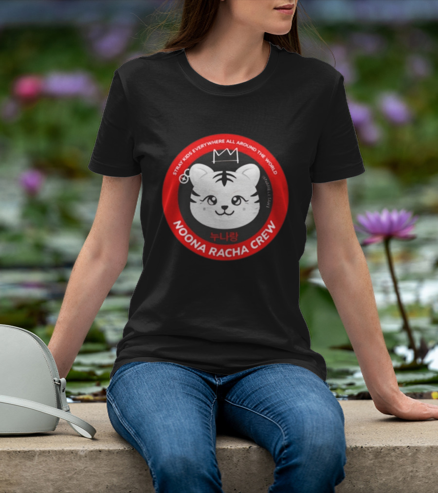Stray Kids Everywhere All Around The World Noona Racha Crew Tiger Face T-Shirt