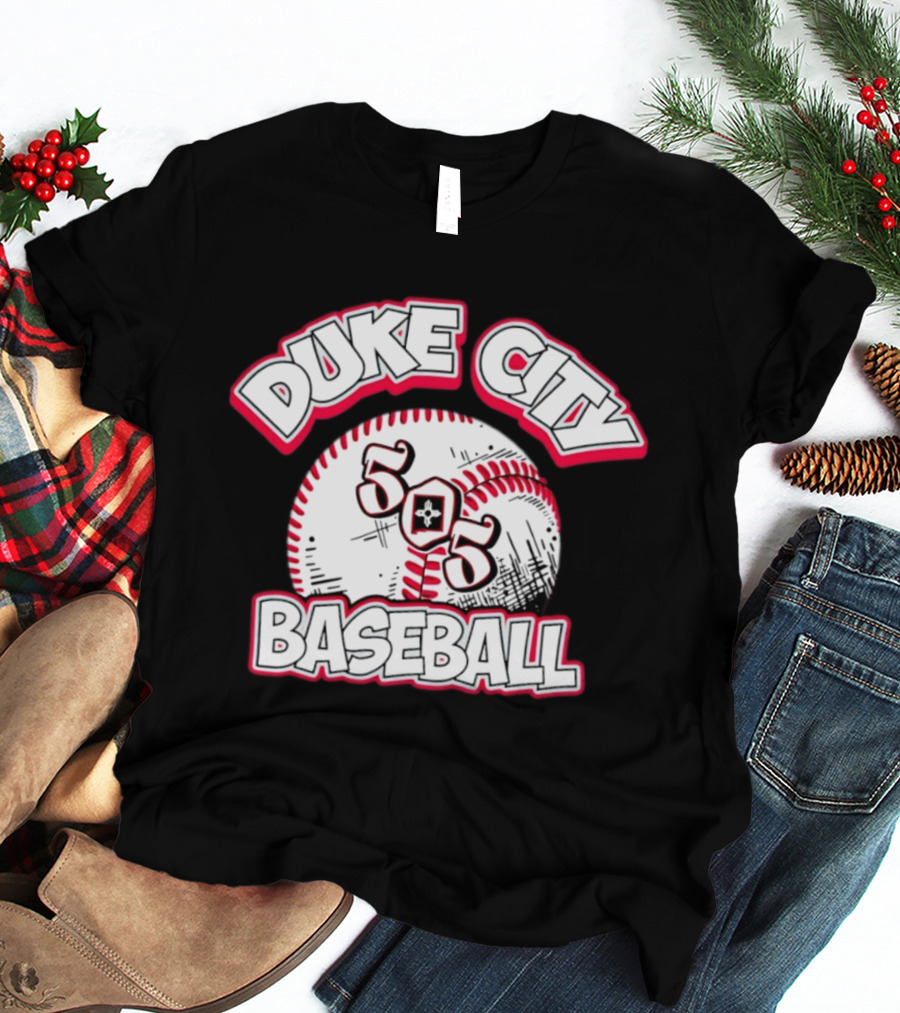 Duke City Baseball 505 Zia Symbol And Baseball T-Shirt