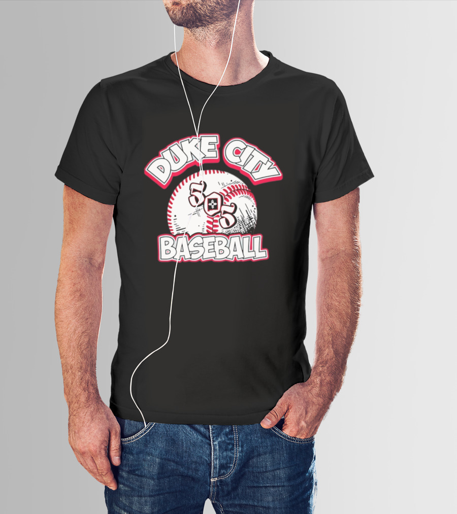 Duke City Baseball 505 Zia Symbol And Baseball T-Shirt