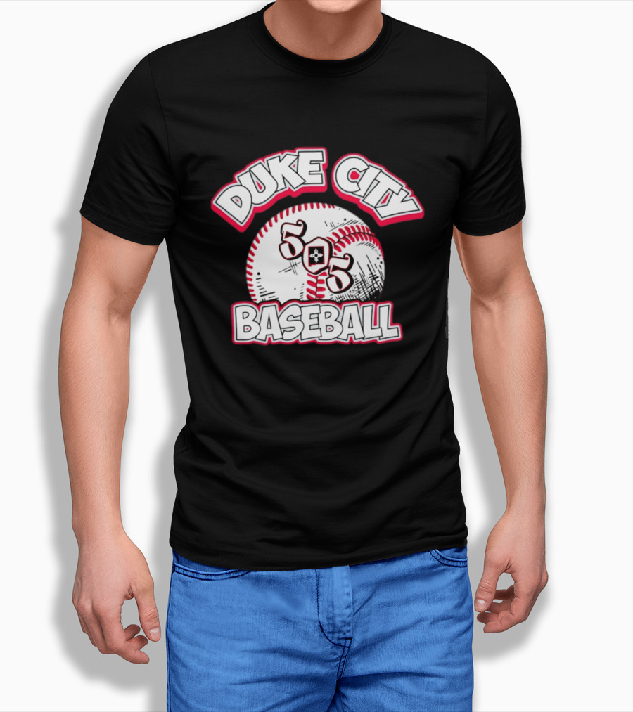 Duke City Baseball 505 Zia Symbol And Baseball T-Shirt