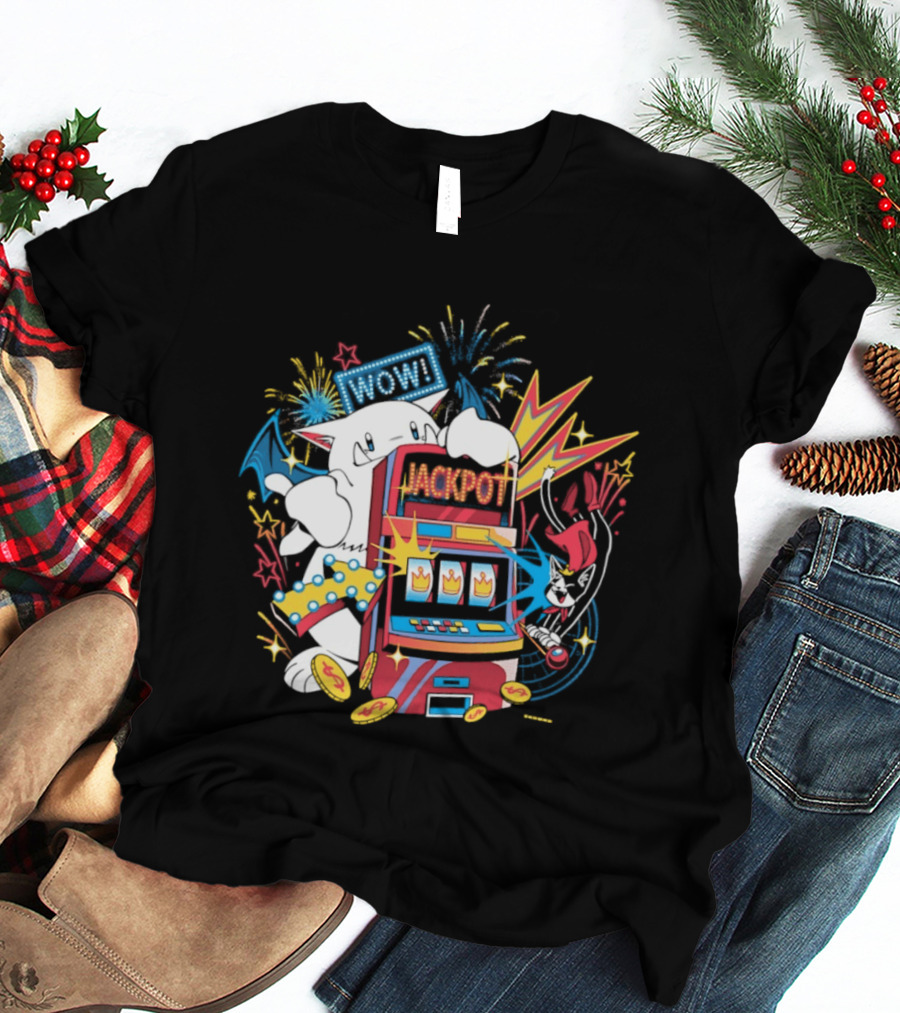 Final Fantasy Moogle Jackpot Slot Machine WOW Explosion T-Shirt