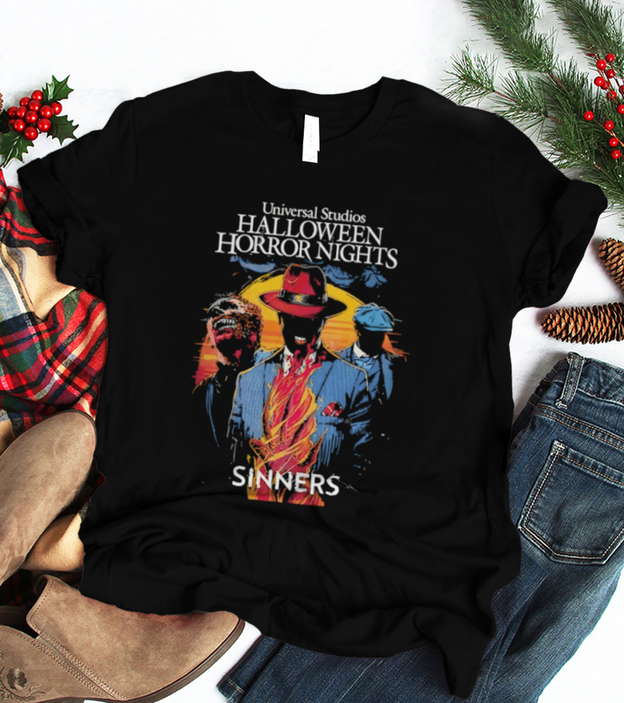 Universal Studios Halloween Horror Nights Sinners Horror Gangster T-Shirt