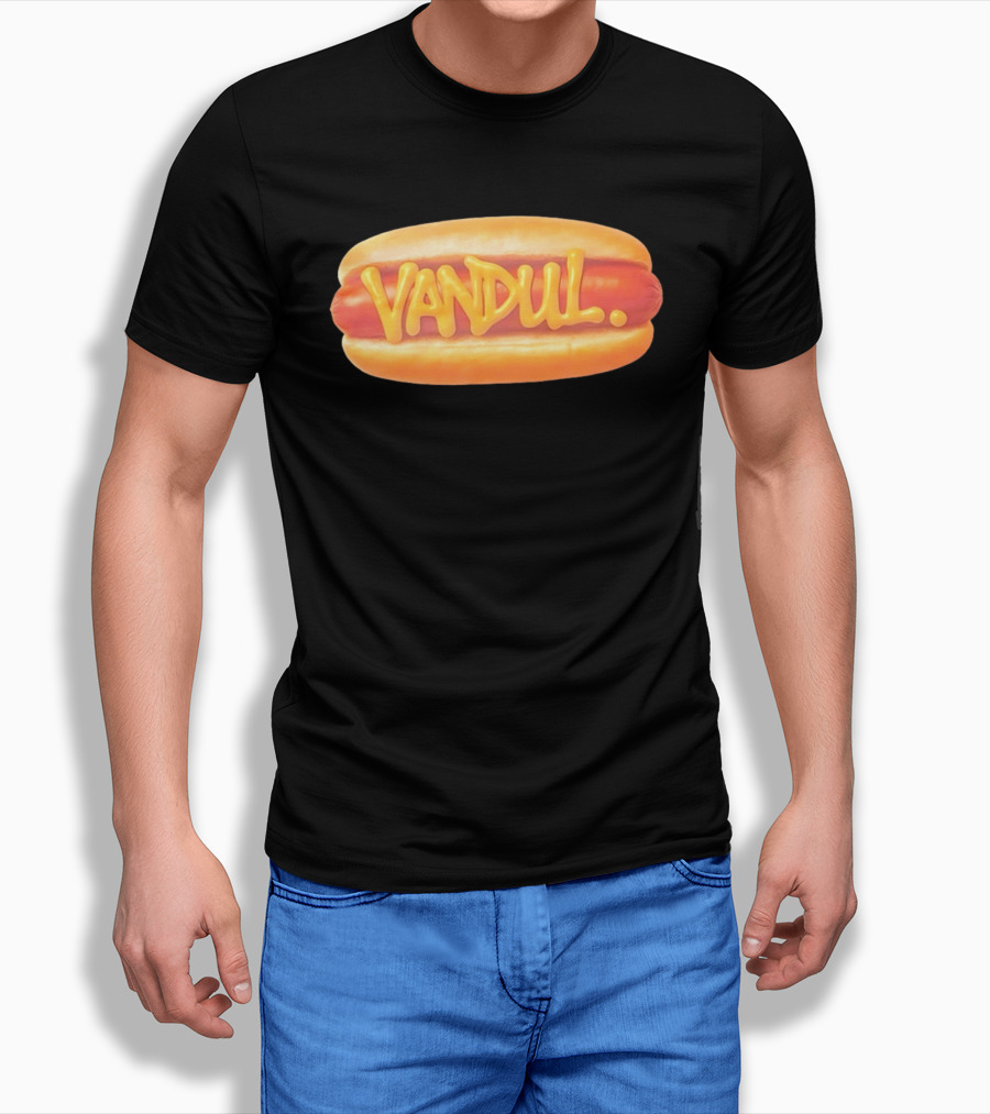 Vandul Mustard Hot Dog Bold Typeface T-Shirt