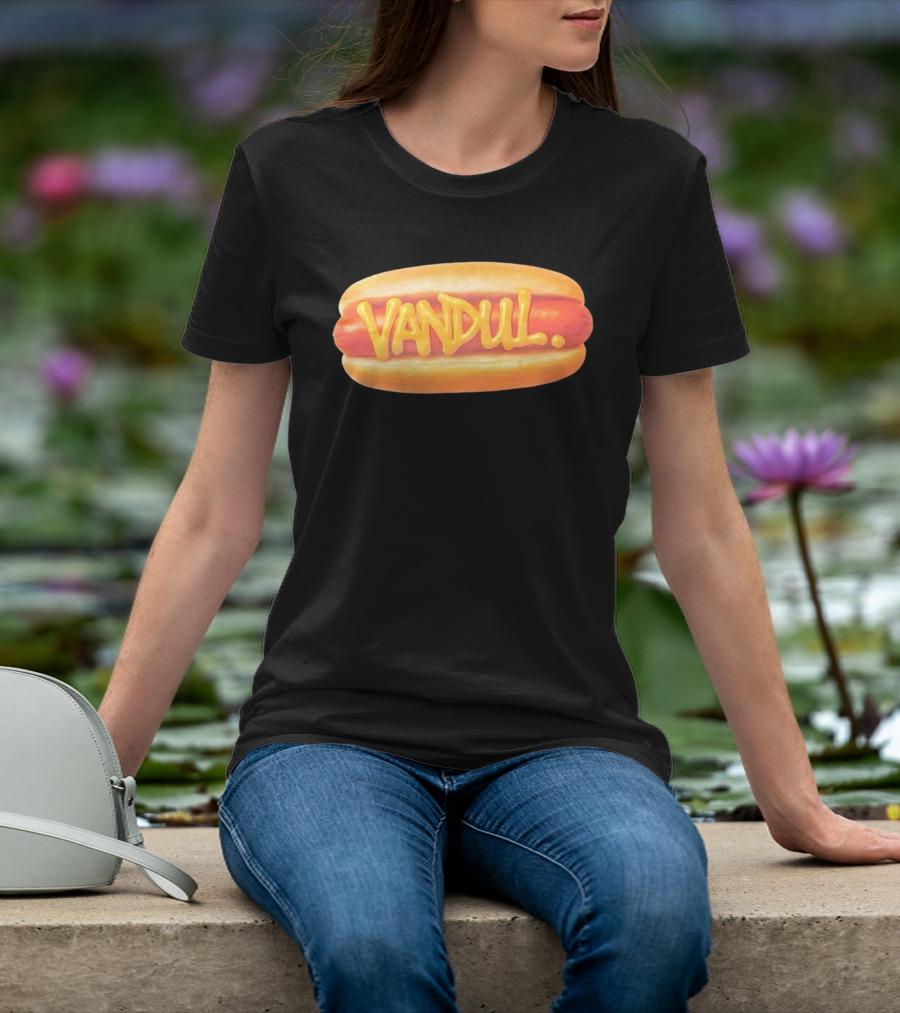 Vandul Mustard Hot Dog Bold Typeface T-Shirt