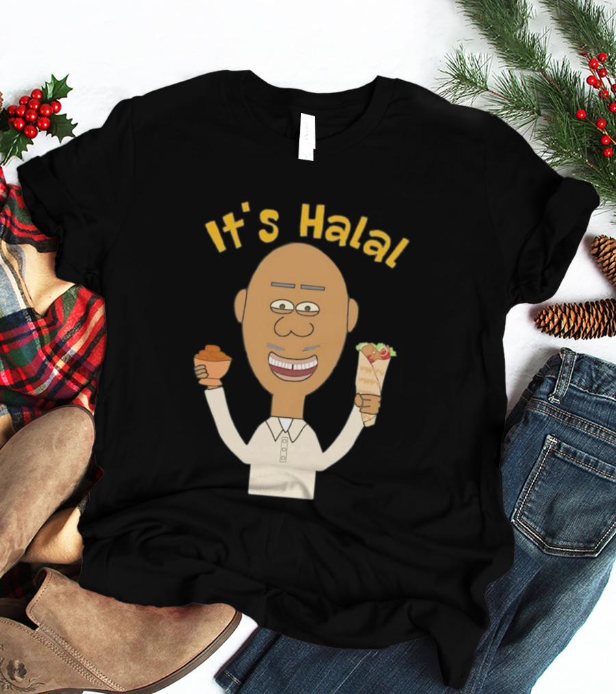 It's Halal Man With Dates And Kebab Celebrating Ramadan T-Shirt