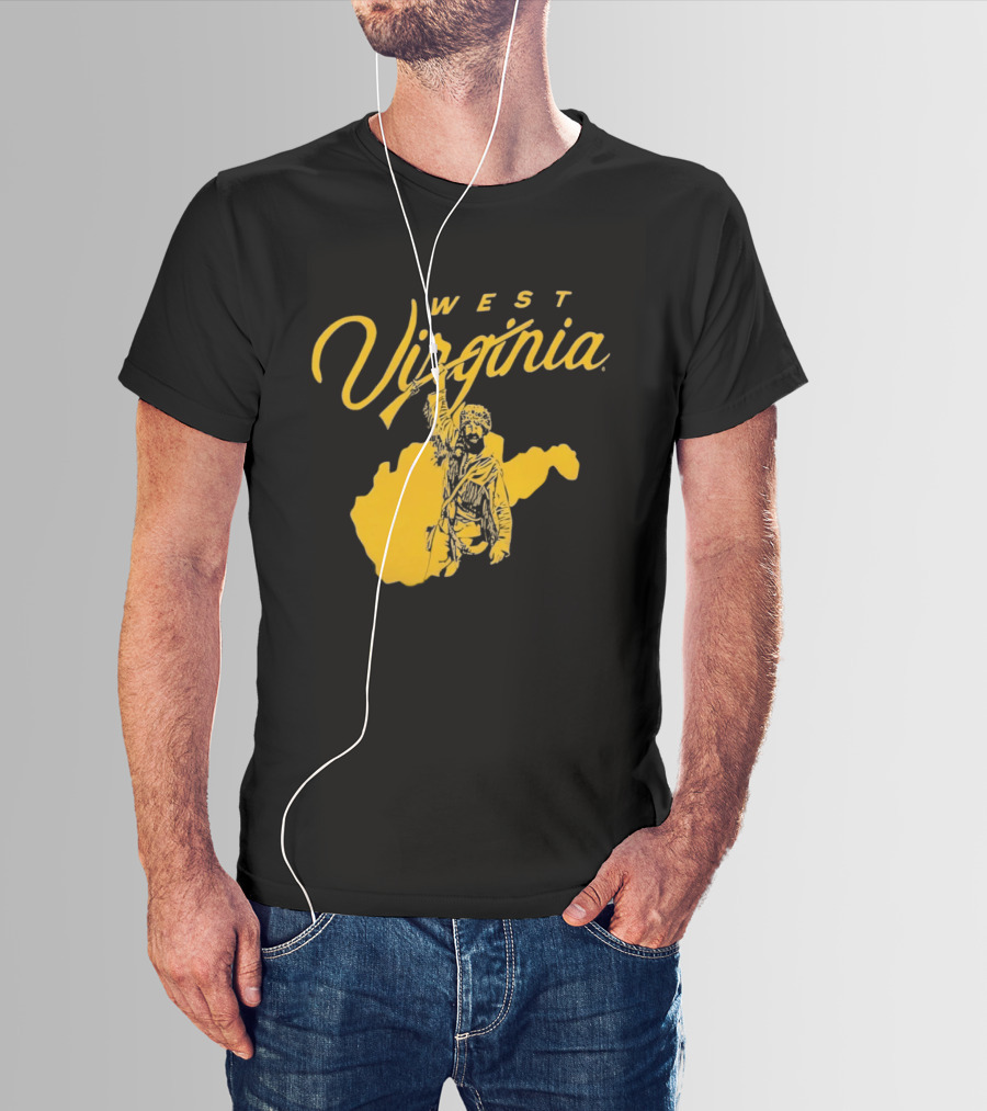 West Virginia Mountaineers State Outline Mountaineer T-Shirt