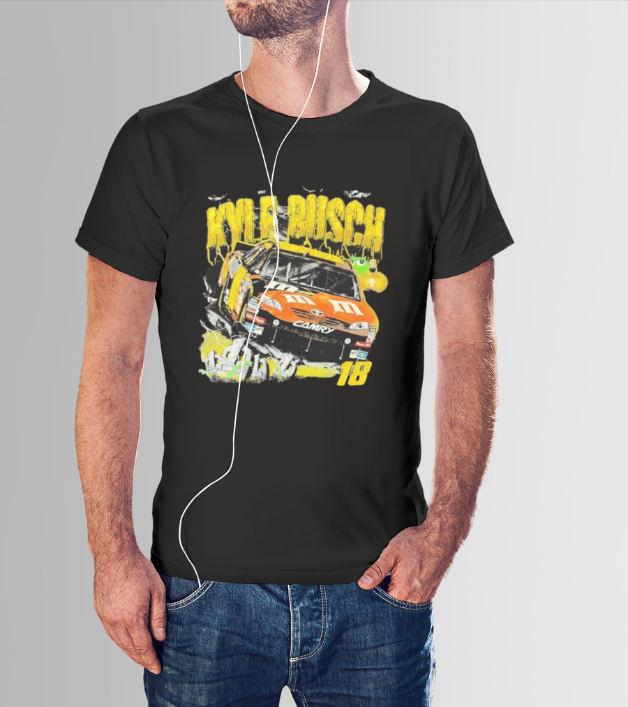 Kyle Busch M&M Racing 18 Zombie Halloween Car T-Shirt