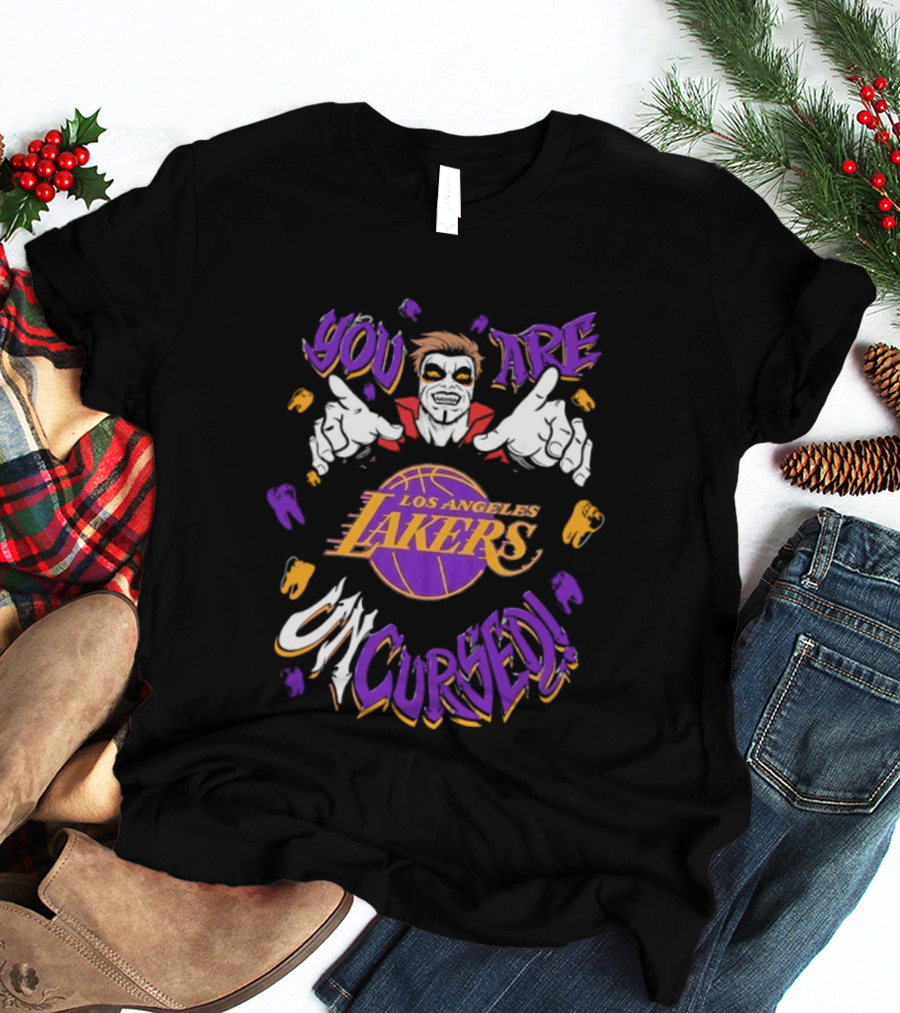 WWE Los Angeles Lakers You Are Uncursed Danhausen Collaboration T-Shirt