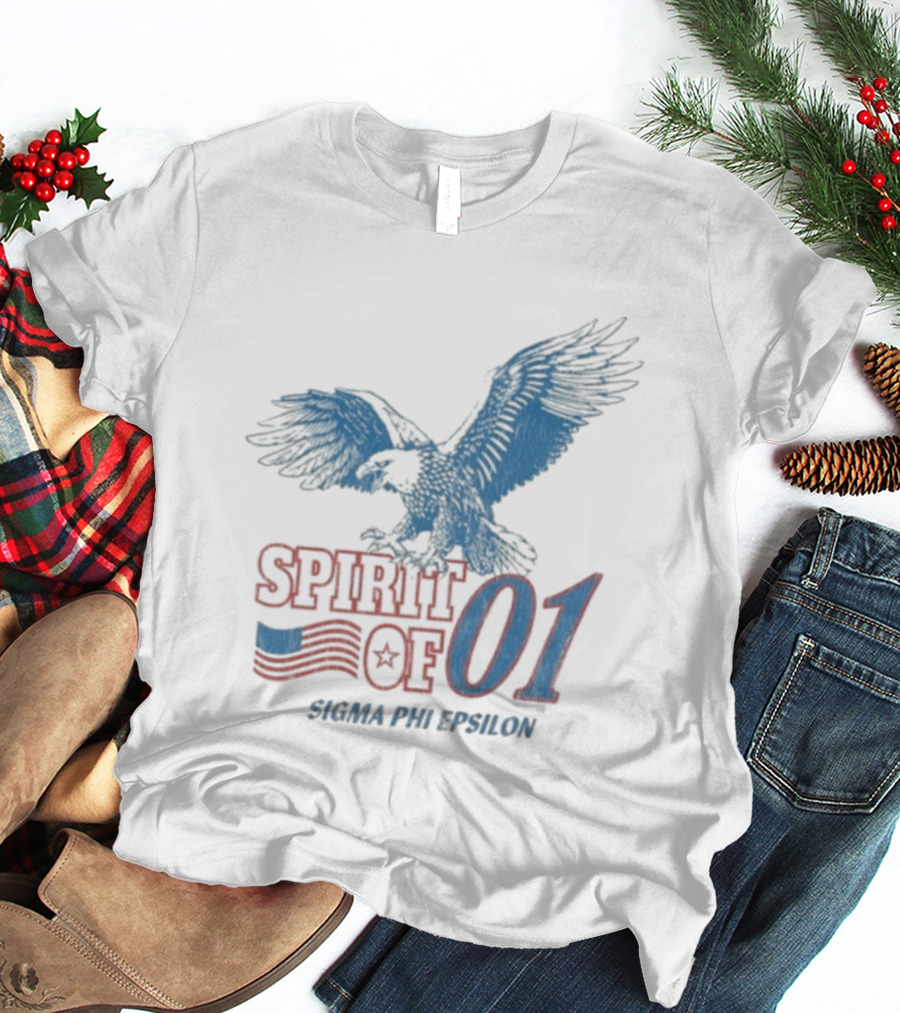 Spirit Of 01 Sigep Fraternity Eagle And Flag T-Shirt