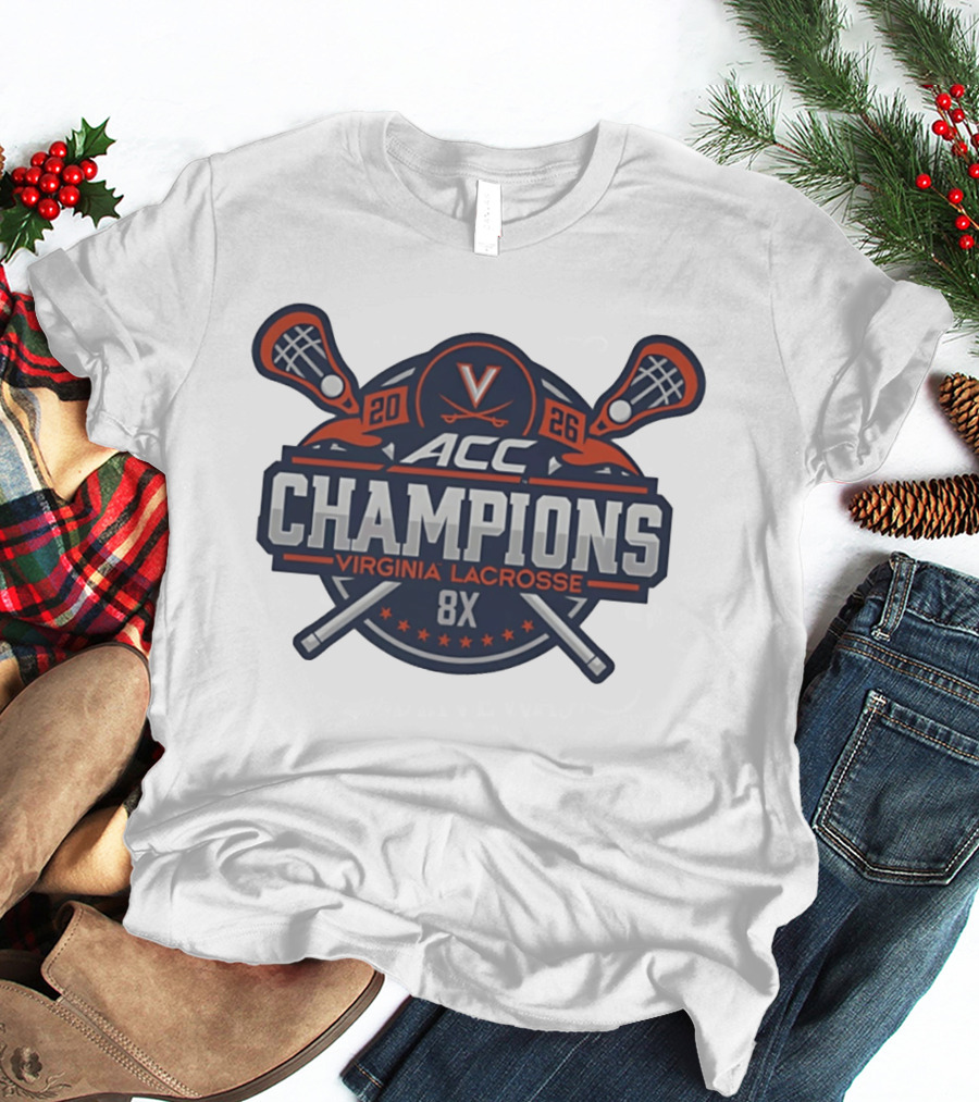 Virginia Cavaliers 2026 ACC Champions 8X Lacrosse Victory T-Shirt