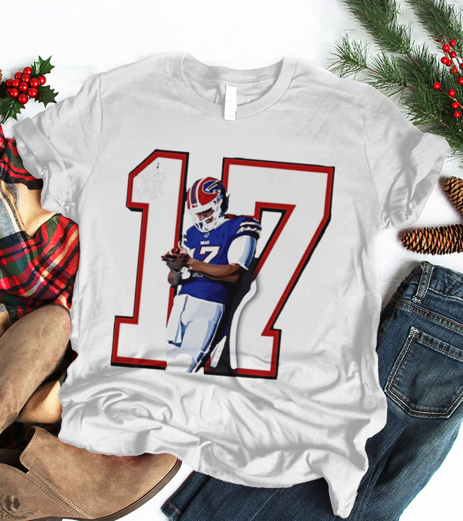 Josh Allen Buffalo Bills Number 17 MVP Football Player T-Shirt