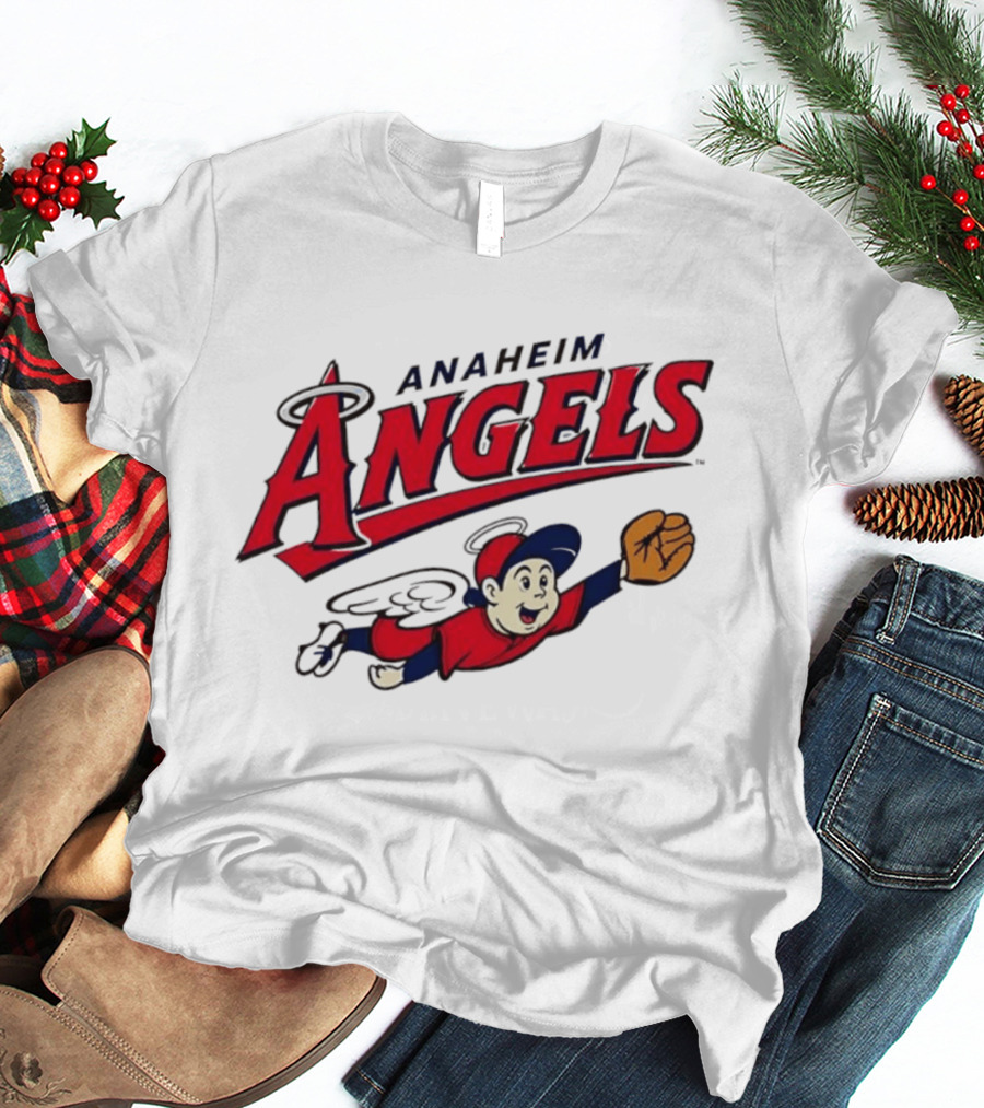 Anaheim Angels Vintage Baseball Flying T-Shirt