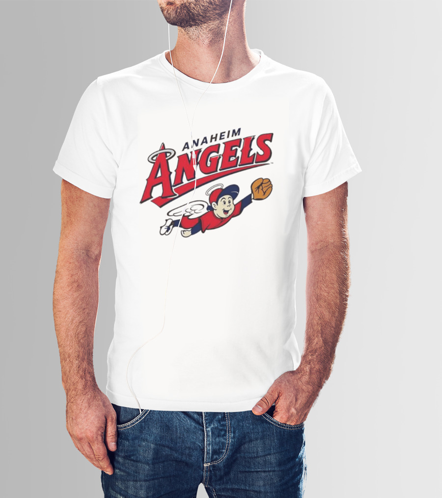 Anaheim Angels Vintage Baseball Flying T-Shirt