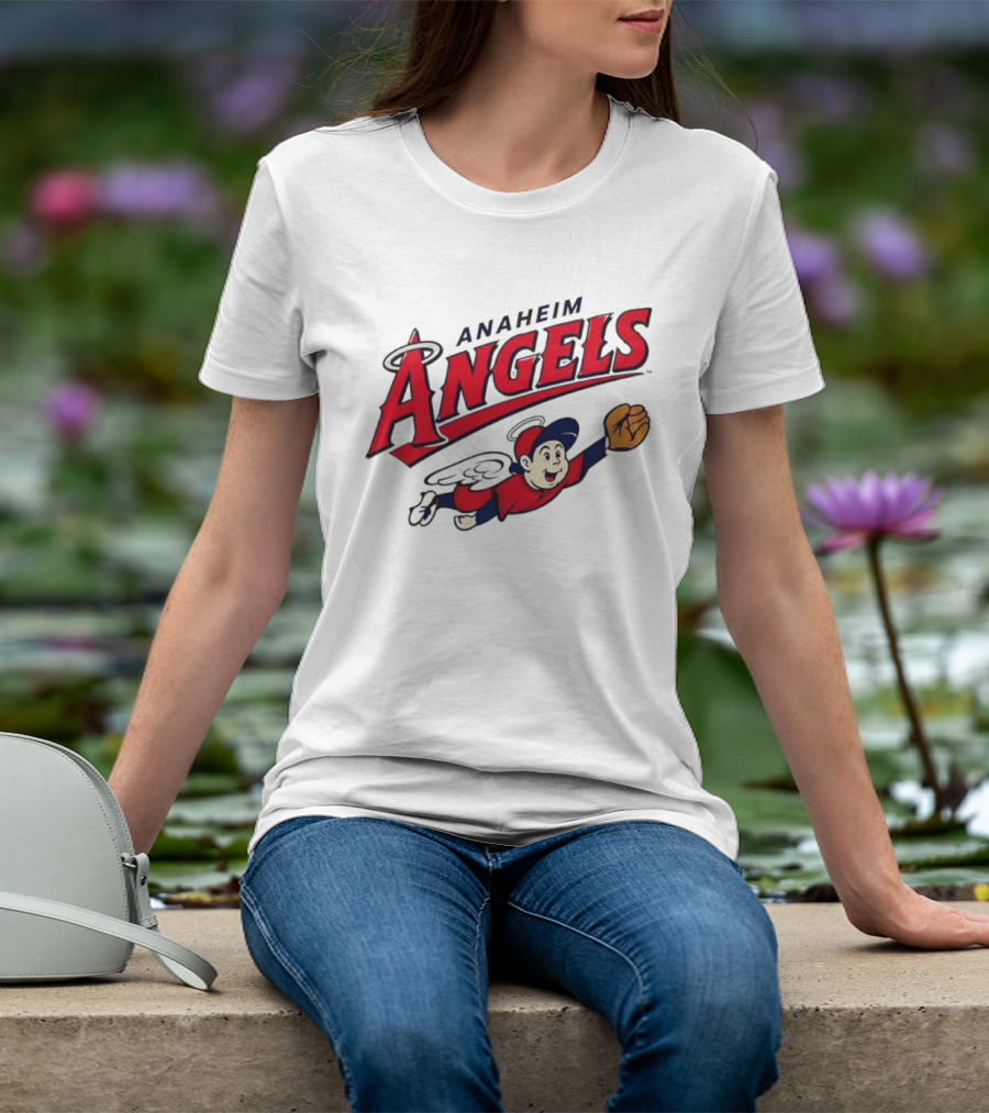 Anaheim Angels Vintage Baseball Flying T-Shirt