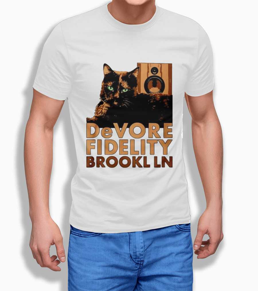 DeVore Fidelity Brooklyn Cat Speaker T-Shirt
