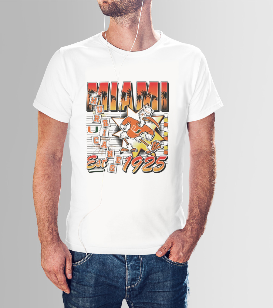 Miami Hurricanes Est 1925 Vintage Burst U Logo Ducks T-Shirt