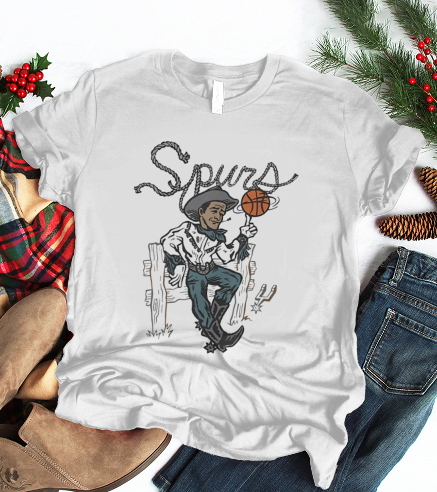 San Antonio Spurs Vintage Cowboy Basketball T-Shirt