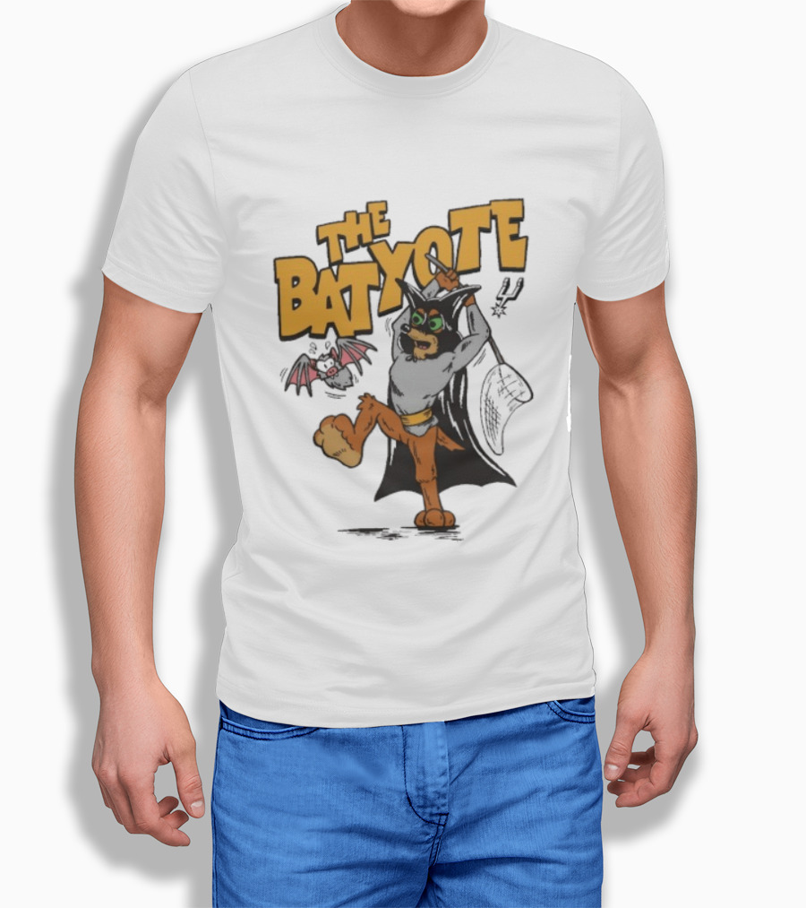 San Antonio Spurs The Batyote Character With Cape And Bat T-Shirt