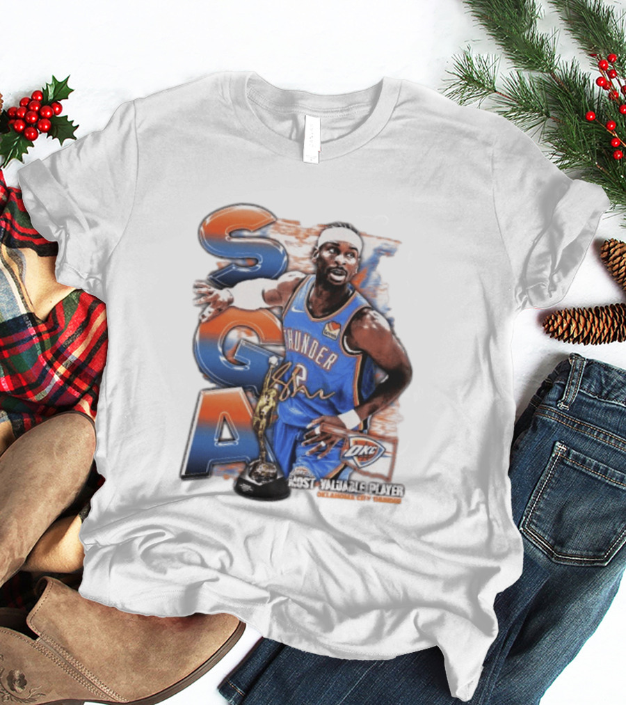 Shai Gilgeous Alexander SGA Oklahoma City Thunder Most Valuable Player T-Shirt