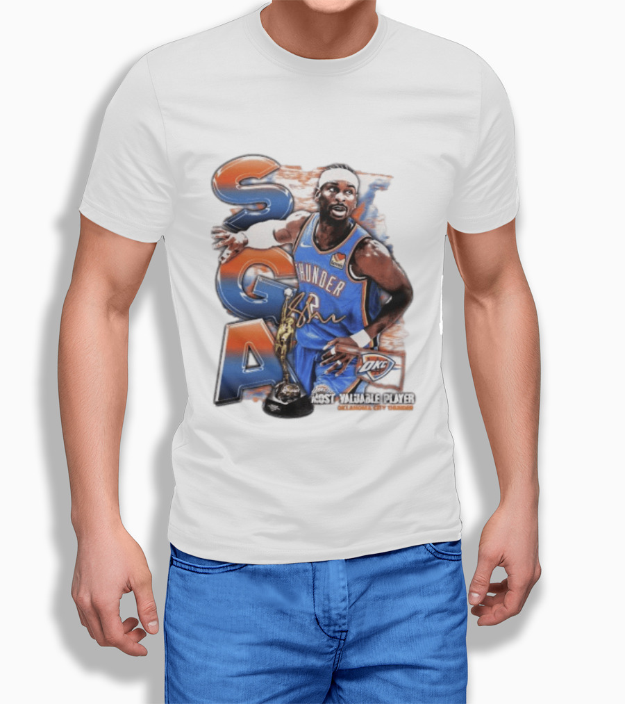 Shai Gilgeous Alexander SGA Oklahoma City Thunder Most Valuable Player T-Shirt