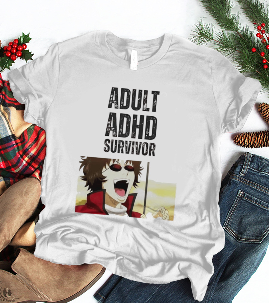 Sakamoto Tatsuma Anime Character Adult ADHD Survivor T-Shirt