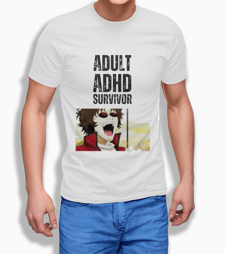 Sakamoto Tatsuma Anime Character Adult ADHD Survivor T-Shirt