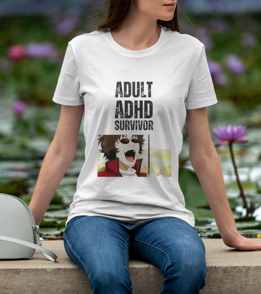 Sakamoto Tatsuma Anime Character Adult ADHD Survivor T-Shirt