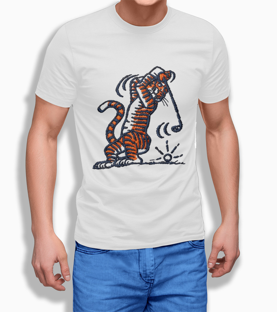 Auburn Swinging Tiger Embroidery Golf Hat Auburn University T-Shirt