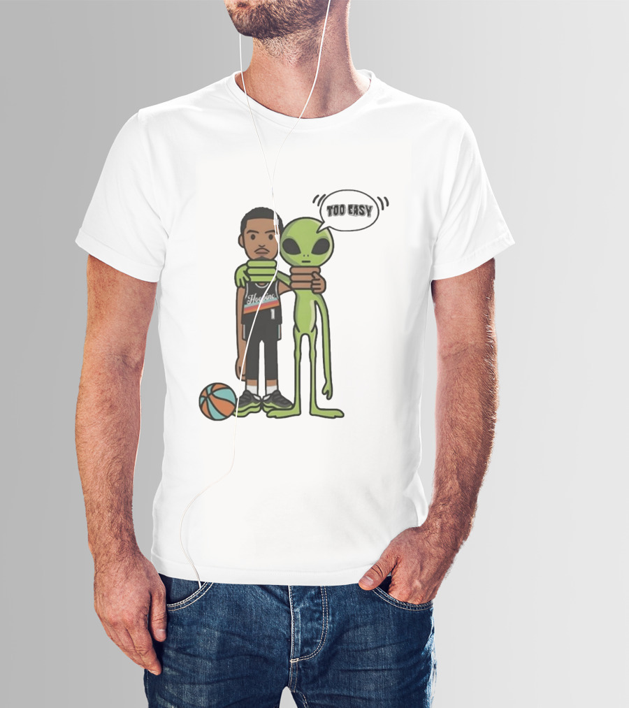 Too Easy Victor Wembanyama Hooping Alien San Antonio Spurs NBA Basketball T-Shirt