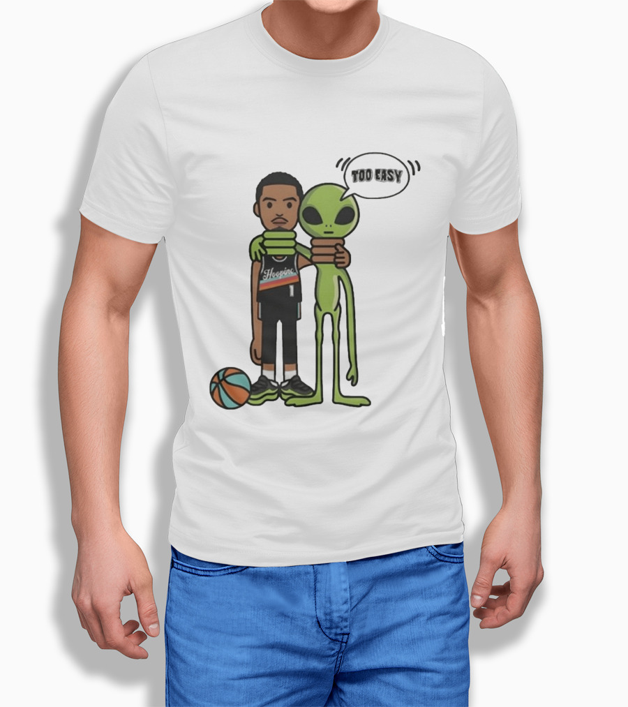 Too Easy Victor Wembanyama Hooping Alien San Antonio Spurs NBA Basketball T-Shirt