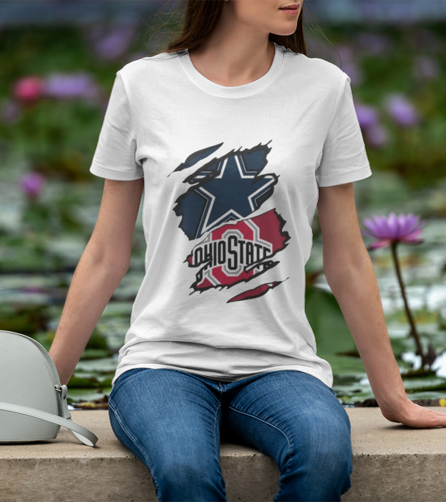 Dallas Cowboys Ohio State Buckeyes Men's Dual Rip T-Shirt